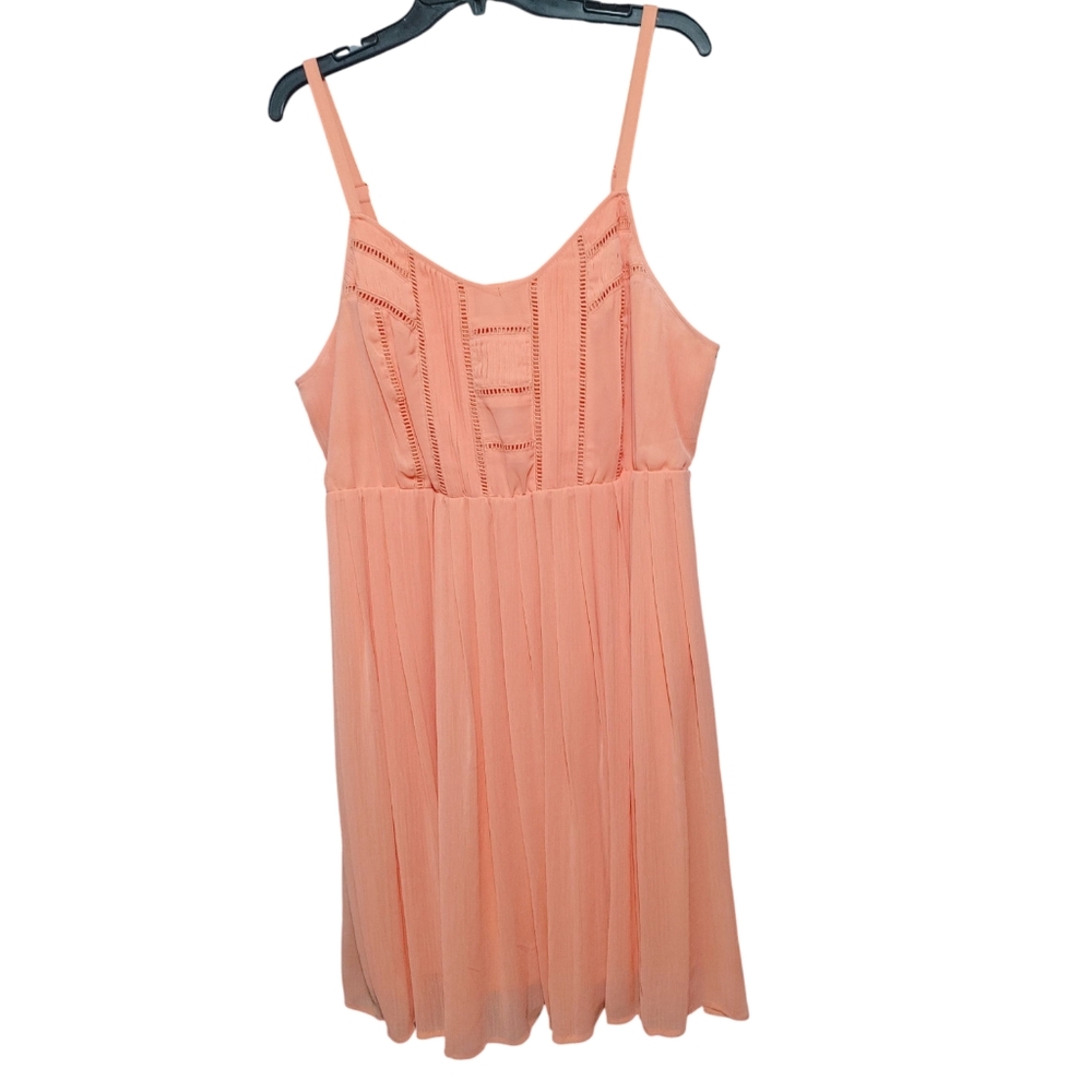 Torrid Coral Sleeveless Stretch Pleated Skirt Mini Dress Women's Size 2X - Picture 10 of 10